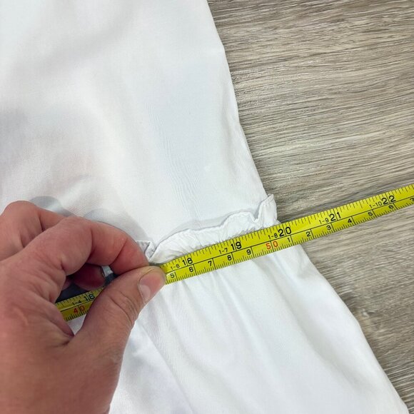 REFKA White Assymetric Hem Blouse Long Sleeves sz M - Picture 9 of 11